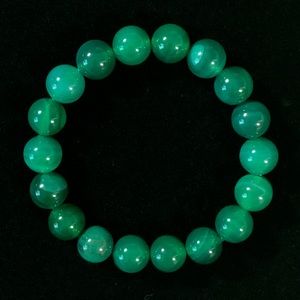 Natural Green Agate Gemstone Bracelet